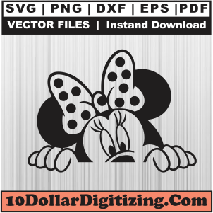 Minnie-Mouse-Peeking-Laser-Cut-Files,-Minnie-Mouse-Png-Vector,-Minnie-Mouse-Bow-Svg-Cut-File-For-Cricut-Silhouette-Printable-Files