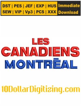 Montreal-Canadiens-Wordmark-Embroidery-Design,-NHL-Team-Logo-Embroidery-File,-Sports-Embroidery-Pattern,-Ice-Hockey-Team-Logo-Embroidery-Files-Instant-Download