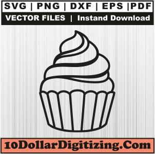 Muffin-Cake-Svg,-Cake-Png-Vector,-Birthday-Cake-Svg-Cut-File-For-Cricut-Silhouette-Printable-Files