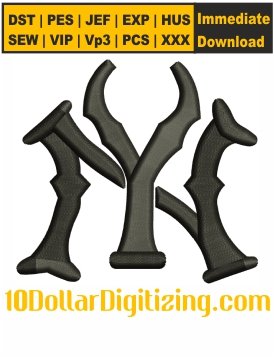 New-York-Yankees-Logo-3D-Puff-Embroidery-Design,-NY-Puffy-Foam-Embroidery-Pattern,-Baseball-Team-Logo-Embroidery-Files-Instant-Download