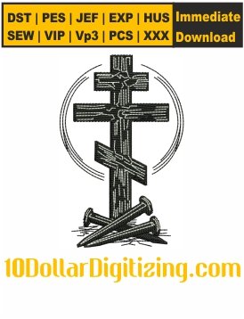 Orthodox-Cross-Embroidery-Designs,-Religion-Cross-Embroidery-Pattern,-Christian-Cross-Embroidery-Files-Instant-Download