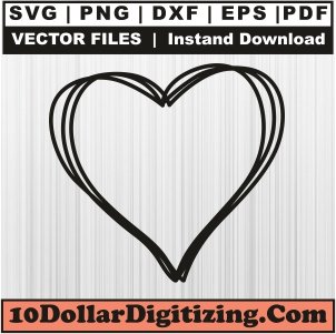 Outline-Heart-Svg,-Double-Line-Heart-Png-Vector,-Heart-Svg-Cut-File-For-Cricut-Silhouette-Printable-Files