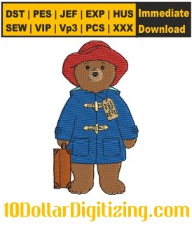 Paddington-Bear-Embroidery-Designs,-Cartoon-Embroidery-File,-Bear-Embroidery-Pattern,-Paddington-Brown-Bear-Embroidery-Files-Instant-Download