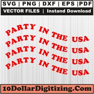 Party-in-The-USA-Svg,-Fourth-of-July-Png-Vector,-Patriotic-Svg-Cut-File-For-Cricut-Silhouette-Printable-Files