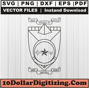 Phi-Sigma-Rho-Black-Crest-Svg,-College-Sorority-Png-Vector,-Phi-Sigma-Rho-Svg-Cut-File-For-Cricut-Silhouette-Printable-Files