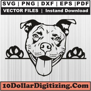 Pitbull-Peeking-Svg,-Pitbull-Dog-Png-Vector,-Pitbull-Head-Svg-Cut-File-For-Cricut-Silhouette-Printable-Files