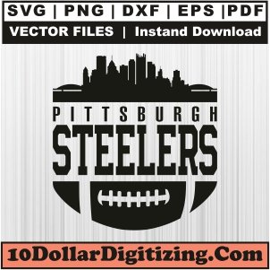 Pittsburgh-Steelers-Skyline-Svg,-Football-Team-Png-Vector,-NFL-Svg-Cut-File-For-Cricut-Silhouette-Printable-Files