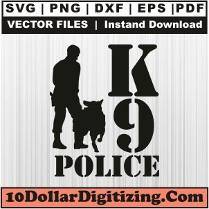Police-K9-Vector-Download,-Police-Dog-Png,-K9-Dog-Svg-Cut-File-For-Cricut-Silhouette-Printable-Files