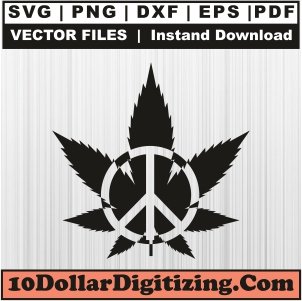 Pot-Leaf-Circle-Black-Svg,-Marijuana-Leaf-Png-Vector,-Cannabis-Weed-Leaf-Svg-Cut-File-For-Cricut-Silhouette-Printable-Files