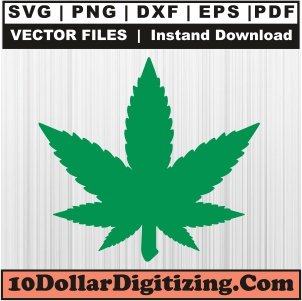Pot-Leaf-Marijuana-Svg,-Weed-Leaf-Png-Vector,-Cannabis-Leaf-Svg-Cut-File-For-Cricut-Silhouette-Printable-Files
