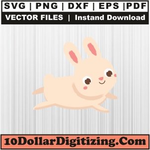Rabbit-Vector,-Bunny-Png,-Animal-Svg-Cut-File-For-Cricut-Silhouette-Printable-Files