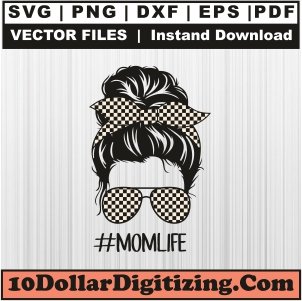 Race-Mom-Life-Messy-Bun-High-Resolution-Svg,-Race-Mom-Png-Vector,-Mom-Life-Svg-Cut-File-For-Cricut-Silhouette-Printable-Files