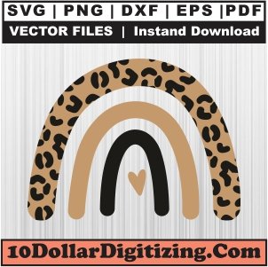 Rainbow-Leopard-Svg,-Boho-Rainbow-Png-Vector,-Rainbow-Svg-Cut-File-For-Cricut-Silhouette-Printable-Files