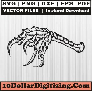 Raptor-Claw-SVG,-Claw-Sketch-Png-Vector,-Animal-Claw-Svg-Cut-File-For-Cricut-Silhouette-Printable-Files