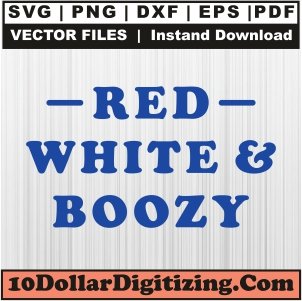 Red-White-Boozy-Vector,-Fourth-of-July-Png,-Independence-Day-Svg-Cut-File-For-Cricut-Silhouette-Printable-Files