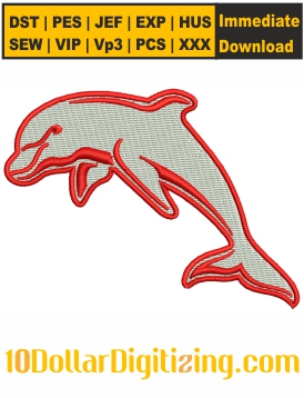 Redcliffe-Dolphins-Logo-Embroidery-Design