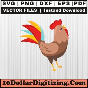 Rooster-Svg,-Chicken-Png-Vector,-Bird-Svg-Cut-File-For-Cricut-Silhouette-Printable-Files