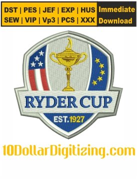 Ryder-Cup-Embroidery-Design,-Ryder-Cup-Golf-Tournament-Embroidery-File,-The-Ryder-Cup-Embroidery-Pattern,-Sports-Cup-Logo-Embroidery-Files-Instant-Download