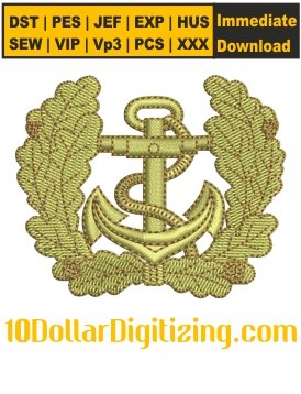 Schirmmutze-Marine-Embroidery-Design,-Navy-Anchor-and-Laurel-Wreath-Embroidery-Files-Instant-Download