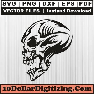 Skull-Tattoo-Png-Transparent,-Skull-Head-Vector,-Skull-Svg-Cut-File-For-Cricut-Silhouette-Printable-Files