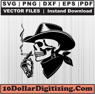 Skull-Cowboy-Smoking-Svg,-Skeleton-Png,-Skull-Svg-Cut-File-For-Cricut-Silhouette-Printable-Files