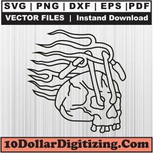 Skull-and-Handlebars-Svg,-Skull-Head-Png,-Skeleton-Svg-Cut-File-For-Cricut-Silhouette-Printable-Files