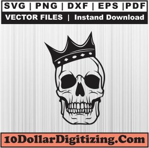 Skull-Crown-Png-High-Resolution,-Skull-Head-Vector,-Skull-Svg-Cut-File-For-Cricut-Silhouette-Printable-Files