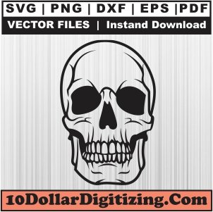 Skull-Face-Vector,-Skeleton-Png,-Skull-Head-Svg-Cut-File-For-Cricut-Silhouette-Printable-Files