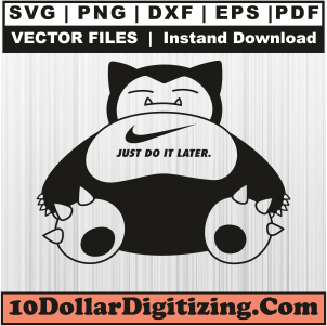 Snorlax Just Do It Later Svg Nike Logo Png