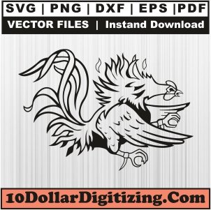 South-Carolina-Gamecocks-Black-Svg,-Football-Png-Vector,-Sports-Svg-Cut-File-For-Cricut-Silhouette-Printable-Files