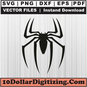 Spider-Svg,-Black-Spider-Png-Vector,-Spider-Web-Svg-Cut-File-For-Cricut-Silhouette-Printable-Files