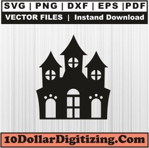 Spooky-Castle-Png,-Halloween-Vector,-Haunted-House-Svg-Cut-File-For-Cricut-Silhouette-Printable-Files