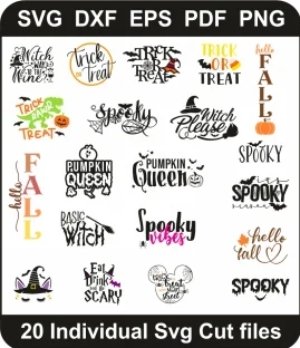 Spooky-Halloween-Svg-Pack,-Happy-Halloween-Png-Bundle,-Halloween--Svg-Cut-File-For-Cricut-Silhouette-Printable-Files