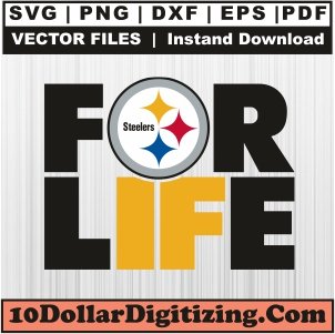 Steeler-For-Life-Png-Transparent,-Pittsburgh-Steelers-Logo-Vector,-Football-Svg-Cut-File-For-Cricut-Silhouette-Printable-Files