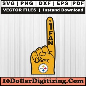 Steelers-Foam-Finger-Svg-Download,-Pittsburgh-Steelers-Logo-Png-Vector,-Football-Svg-Cut-File-For-Cricut-Silhouette-Printable-Files