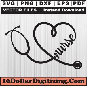 Stethoscope-Heart-Svg,-Nurse-Png-Vector,-Nurse-Life-Svg-Cut-File-For-Cricut-Silhouette-Printable-Files