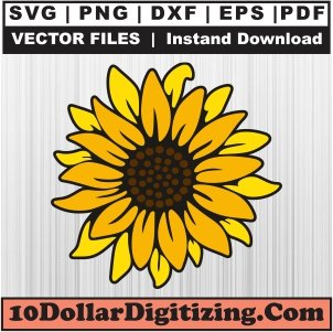 Sunflower-Layered-Svg,-Floral-Png-Vector,-Flowers-Svg-Cut-File-For-Cricut-Silhouette-Printable-Files