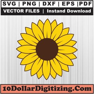 Sunflower-Svg,-Sunflower-Floral-Png-Vector,-Flowers-Svg-Cut-File-For-Cricut-Silhouette-Printable-Files