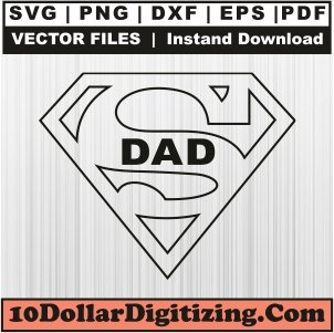 Super-Dad-Outline-Svg,-Dad-Png-Vector,-Fathers-Day-Svg-Cut-File-For-Cricut-Silhouette-Printable-Files