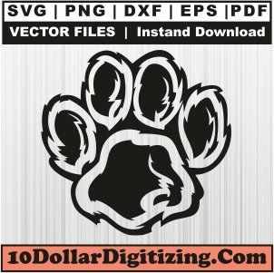 Tiger-Paw-Svg,-Paw-Print-Png-Vector,-Paw-Svg-Cut-File-For-Cricut-Silhouette-Printable-Files
