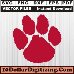 Tiger-Paw-Vector,-Paw-Print-Logo-Png,-Paw-Svg-Cut-File-For-Cricut-Silhouette-Printable-Files