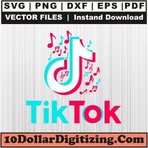 TikTok-Music-Vector,-Tik-Tok-Png,-Social-Media-Svg-Cut-File-For-Cricut-Silhouette-Printable-Files