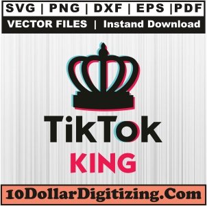 Tiktok-King-Png-High-Resolution,-Tik-Tok-Vector,-Tiktok-Crown-Svg-Cut-File-For-Cricut-Silhouette-Printable-Files