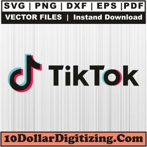 Tiktok-Logo-Svg,-Tik-Tok-Png-Vector,-Social-Media-Svg-Cut-File-For-Cricut-Silhouette-Printable-Files