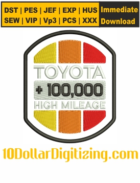 Toyota-High-Mileage-Logo-Embroidery-Design