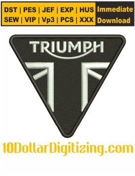 Triumph-Logo-Embroidery-Design,-Triumph-Motorcycle-Embroidery-Pattern,-Triumph-Embroidery-Files-Instant-Download