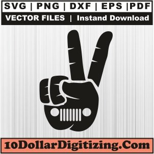 Peace-Sign-Jeep-Wave-Png,-Jeep-Hand-Sing-Vector,-Jeep-Car-Svg-Cut-File-For-Cricut-Silhouette-Printable-Files