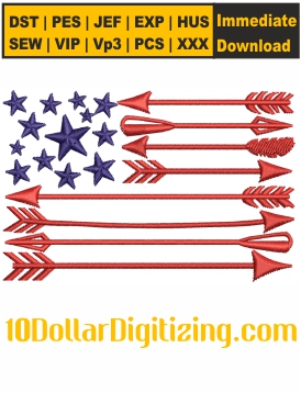USA-Patriotic-Tribal-Arrows-Flag-Embroidery-Design,-American-Flag-Arrow-Embroidery-Files-Instant-Download