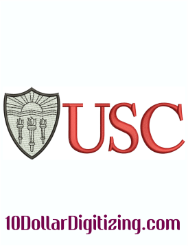 USC Logo Embroidery Design  University Of Southern California