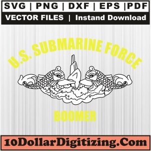 US-Navy-Submarine-Force-Boomer-Png-High-Resolution,-USA-Navy-Vector,-Submarine-Insignia-Svg-Cut-File-For-Cricut-Silhouette-Printable-Files